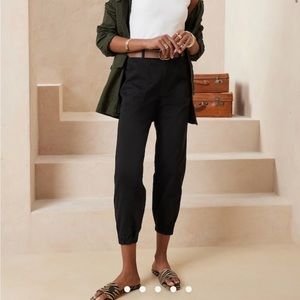 Banana Republic Black Utility Chino Joggers